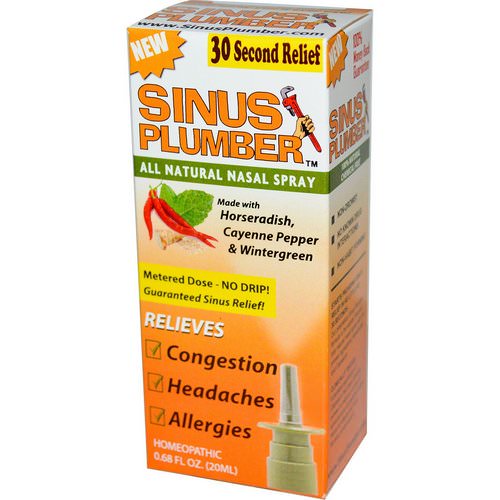 Greensations, Sinus Plumber, All Natural Nasal Spray, 0.68 fl oz (20 ml) Review