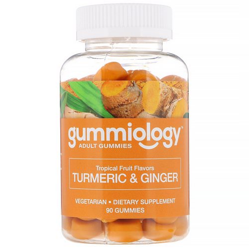 Gummiology, Adult Turmeric & Ginger Gummies, Tropical Fruit Flavors, 90 Vegetarian Gummies Review