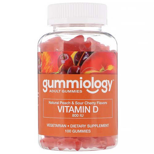 Gummiology, Adult Vitamin D3 Gummies, Natural Peach & Sour Cherry Flavors, 100 Vegetarian Gummies Review