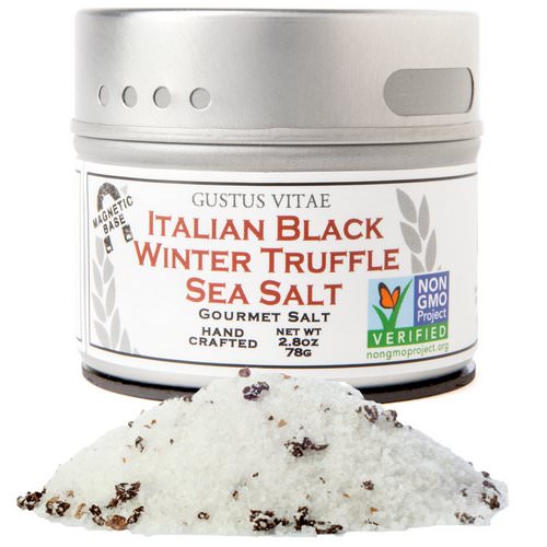 Gustus Vitae, Gourmet Salt, Italian Black Truffle Sea Salt, 2.8 oz (76 g) Review