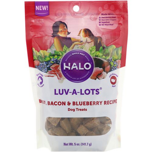 Halo, Luv-A-Lots, Dog Treats, Beef, Bacon & Blueberry Recipe, 5 oz (141.7 g) Review