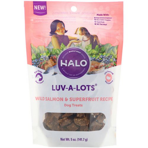 Halo, Luv-A-Lots, Dog Treats, Wild Salmon & Superfruit Recipe, 5 oz (141.7 g) Review