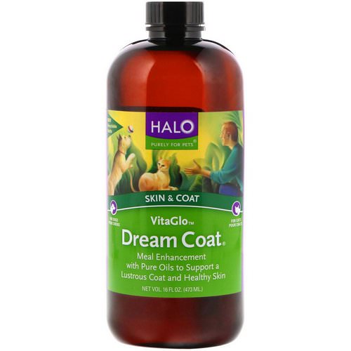 Halo, VitaGlo, Dream Coat, Skin & Coat, For Dogs & Cats, 16 fl oz (473 ml) Review