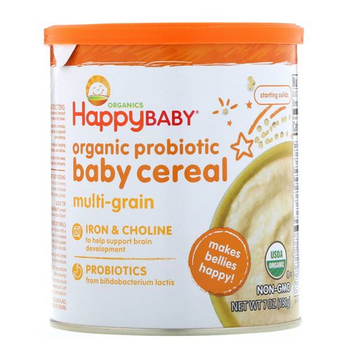 Happy Family Organics, Organic Probiotic Baby Cereal, Multi-Grain, 7 oz (198 g) Review
