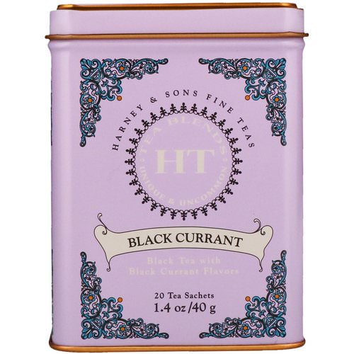 Harney & Sons, HT Tea Blend, Black Currant Tea, 20 Tea Sachets, 1.4 oz (40 g) Review