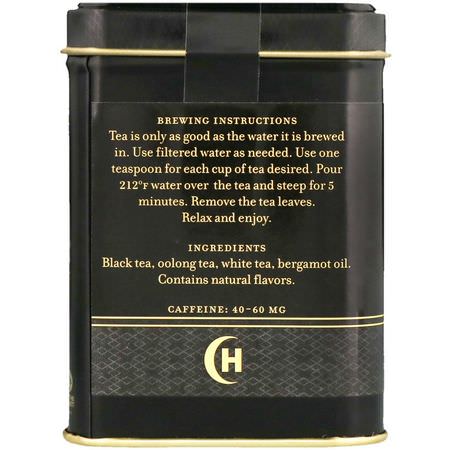 黑茶, 伯爵茶: Harney & Sons, Black Tea, Earl Grey Supreme with Silver Tips, 4 oz