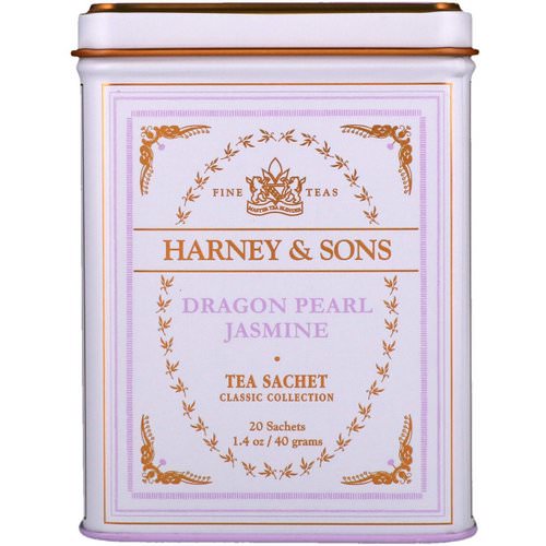 Harney & Sons, Fine Teas, Dragon Pearl Jasmine, 20 Tea Sachets, 1.4 oz (40 g) Review