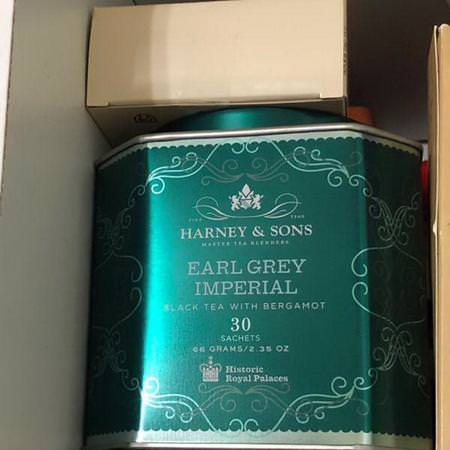 Harney & Sons, Earl Grey Imperial, Black Tea with Bergamot, 30 Sachets, 2.35 oz (66 g) Each