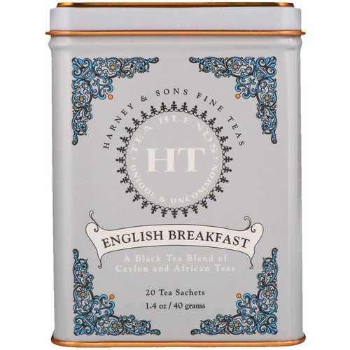 Harney & Sons, HT Tea Blend, English Breakfast, 20 Tea Sachets, 1.4 oz (40 g) Review