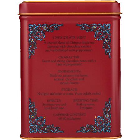 紅茶: Harney & Sons, HT Tea Blend, Chocolate Mint, 20 Tea Sachets, 1.4 oz (40 g)