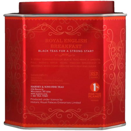 紅茶, 英式早餐茶: Harney & Sons, Royal English Breakfast, Black Teas, 30 Sachets, 2.67 oz (75 g) Each