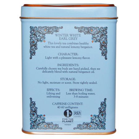 伯爵茶: Harney & Sons, Winter White Earl Grey Tea, 20 Tea Sachets, 0.9 oz (26 g)