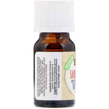 平衡的檀香油: Healing Solutions, 100% Pure Essential Oil, Sandalwood, 0.33 fl oz (10 ml)