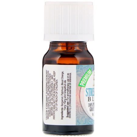 混合, 精油: Healing Solutions, 100% Pure Therapeutic Grade Essential Oil, Stress Relief Blend, 0.33 fl oz (10 ml)
