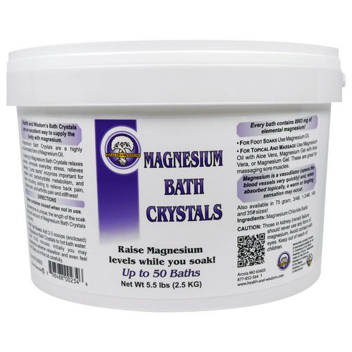 Health and Wisdom, Magnesium Bath Crystals, 5.5 lbs (2.5 kg) Review