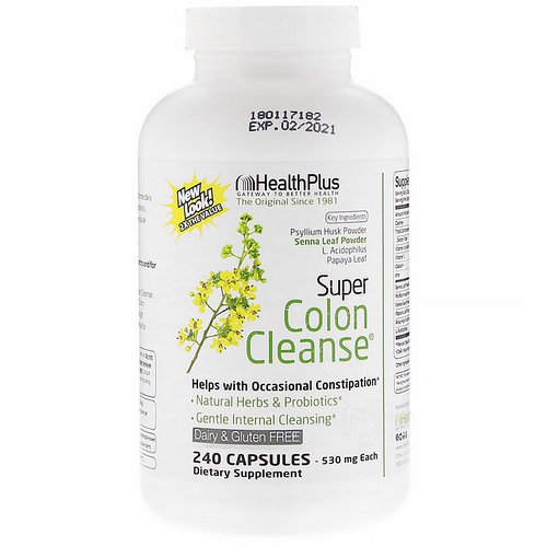 Health Plus, Super Colon Cleanse, 530 mg, 240 Capsules Review