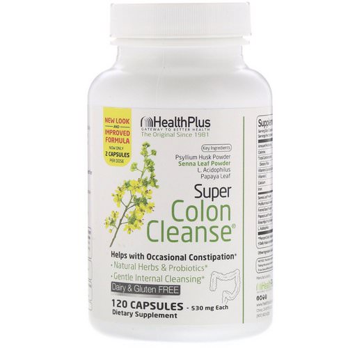 Health Plus, Super Colon Cleanse, 530 mg, 120 Capsules Review