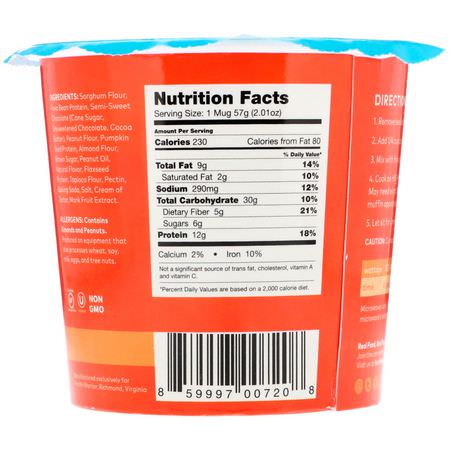 鬆餅混合物, 混合物: Health Warrior, Protein Mug Muffin, Peanut Butter Chocolate Chip, 2.01 oz (57 g)