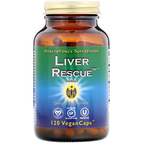 HealthForce Superfoods, Liver Rescue, Version 6, 120 Vegan Caps Review