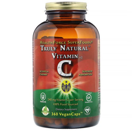 HealthForce Superfoods, Truly Natural Vitamin C v.2, 360 Vegan Caps Review