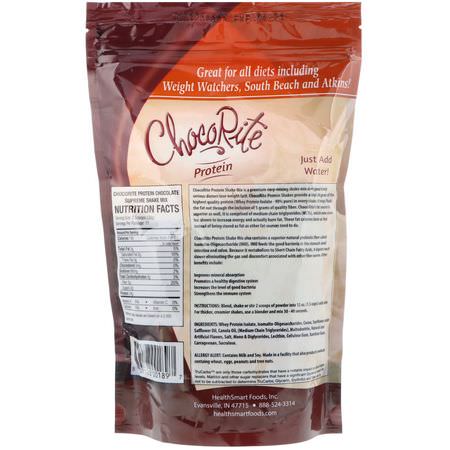 乳清蛋白, 運動營養: HealthSmart Foods, ChocoRite Protein, Chocolate Supreme, 14.7 oz (418 g)