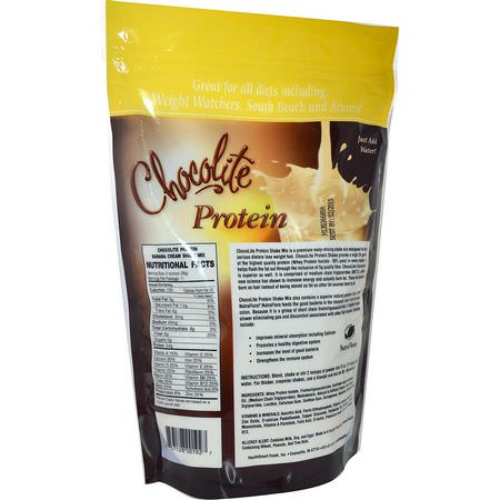 乳清蛋白, 運動營養: HealthSmart Foods, Chocolite Protein, Banana Cream, 14.7 oz (418 g)