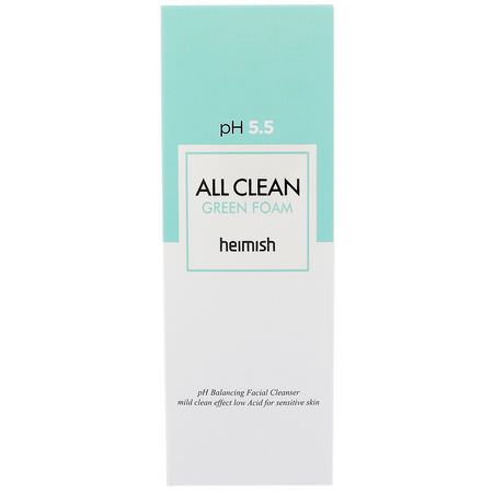 清潔劑, 洗面奶: Heimish, All Clean Green Foam, Cleanser, 150 g