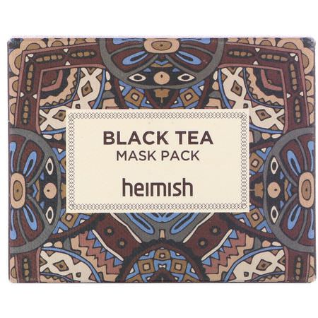 K美容面膜, 果皮: Heimish, Black Tea Mask Pack, 110 ml
