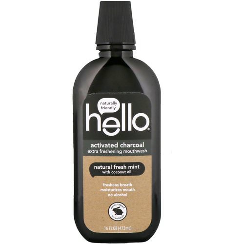 Hello, Activated Charcoal, Extra Freshening Mouthwash, Natural Fresh Mint, 16 fl oz (473 ml) Review