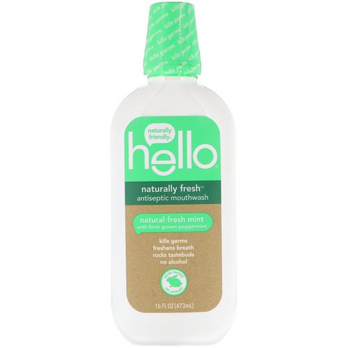 Hello, Naturally Fresh Antiseptic Mouthwash, Natural Fresh Mint, 16 fl oz (473 ml) Review