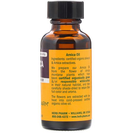山金車局部療法, 山金車蒙大拿州: Herb Pharm, Arnica Oil, 1 fl oz (30 ml)