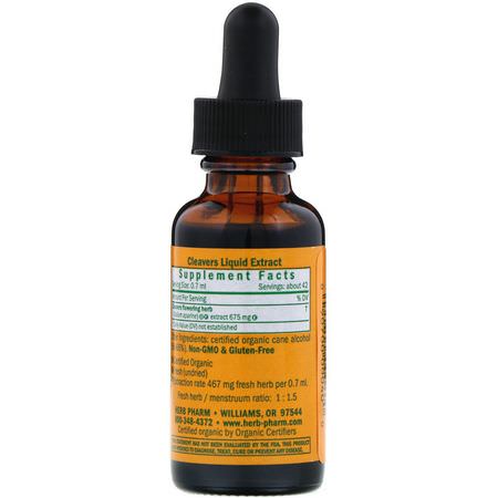 切刀, 順勢療法: Herb Pharm, Cleavers, 1 fl oz (30 ml)
