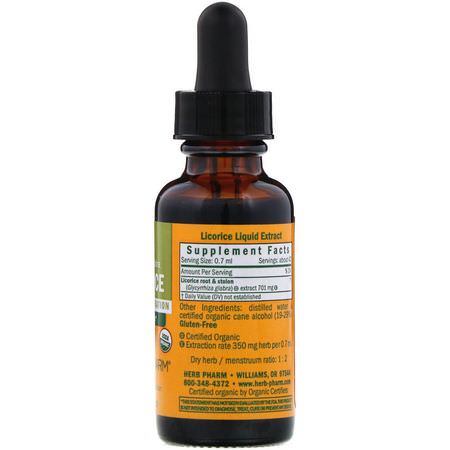 甘草根DGL, 順勢療法: Herb Pharm, Licorice, System Restoration, 1 fl oz (30 ml)
