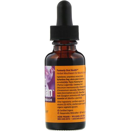 噴霧, 沖洗: Herb Pharm, Gum Guardian, Herbal Mouthwash, 1 fl oz (30 ml)