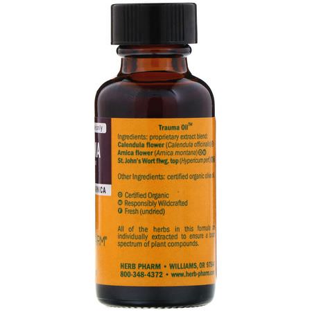 藥膏, 外用藥: Herb Pharm, Trauma Oil, 1 fl oz (30 ml)
