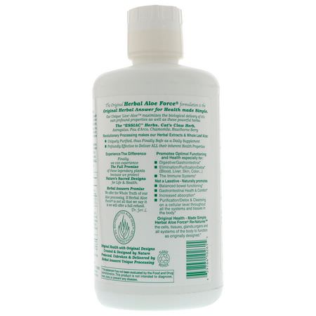 草藥, 順勢療法: Herbal Answers, Herbal Aloe Force, 32 fl oz (946 ml)