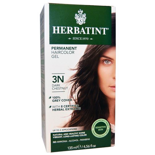 Herbatint, Permanent Hair Color, 3N, Dark Chestnut, 4.56 fl oz (135 ml) Review