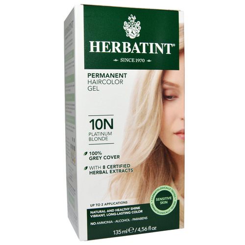 Herbatint, Permanent Haircolor Gel, 10N Platinum Blonde, 4.56 fl oz (135 ml) Review