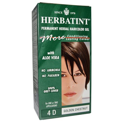 Herbatint, Permanent Haircolor Gel, 4D Golden Chestnut, 4.56 fl oz (135 ml) Review