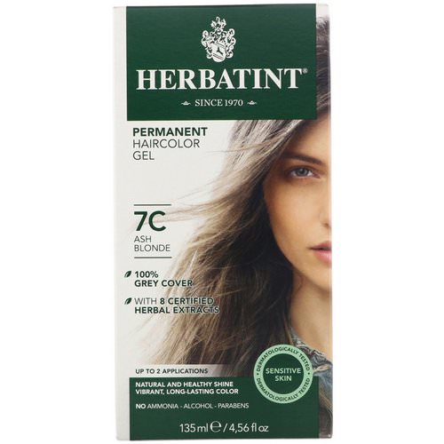 Herbatint, Permanent Haircolor Gel, 7C, Ash Blonde, 4.56 fl oz (135 ml) Review