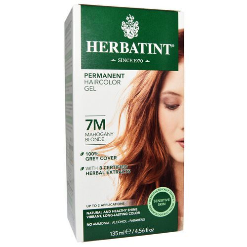 Herbatint, Permanent Haircolor Gel, 7M, Mahogany Blonde, 4.56 fl oz (135 ml) Review