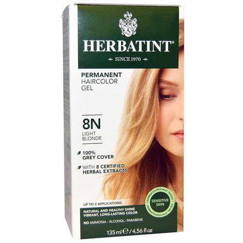 Herbatint, Permanent Haircolor Gel, 8N, Light Blonde, 4.56 fl oz (135 ml) Review