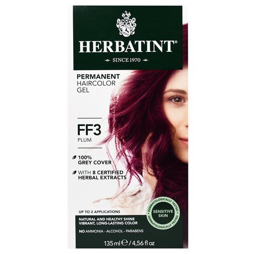 Herbatint, Permanent Haircolor Gel, FF 3, Plum, 4.56 fl oz (135 ml) Review