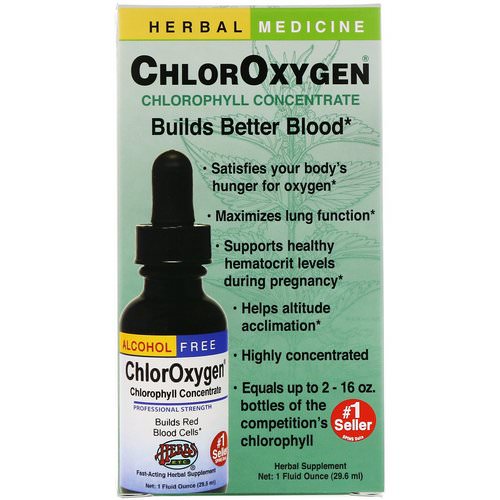 Herbs Etc, ChlorOxygen, Chlorophyll Concentrate, Alcohol Free, 1 fl oz (29.6 ml) Review