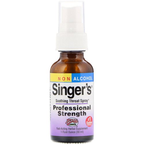 Herbs Etc, Singer's, Soothing Throat Spray, Non Alcohol, 1 fl oz (30 ml) Review