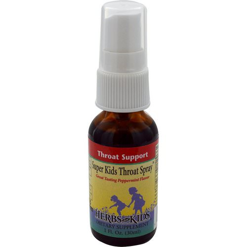 Herbs for Kids, Super Kids Throat Spray, Peppermint, 1 fl oz (30 ml) Review