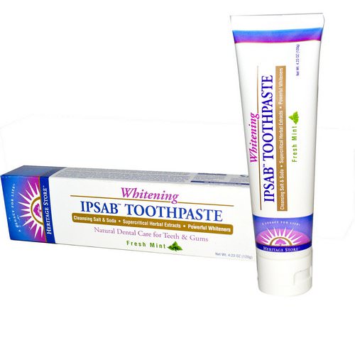 Heritage Store, IPSAB, Whitening Toothpaste, Fresh Mint, 4.23 oz (120 g) Review
