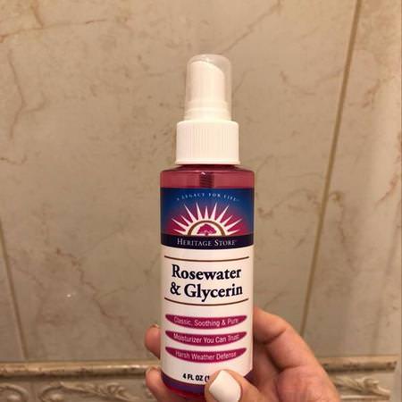 Heritage Store, Rosewater & Glycerin, Atomizer Mist Spray, 2 fl oz (59 ml)