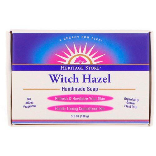 Heritage Store, Witch Hazel Handmade Soap, 3.5 oz (100 g) Review