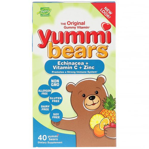 Hero Nutritional Products, Yummi Bears, Echinacea + Vitamin C + Zinc, 40 Yummi Bears Review